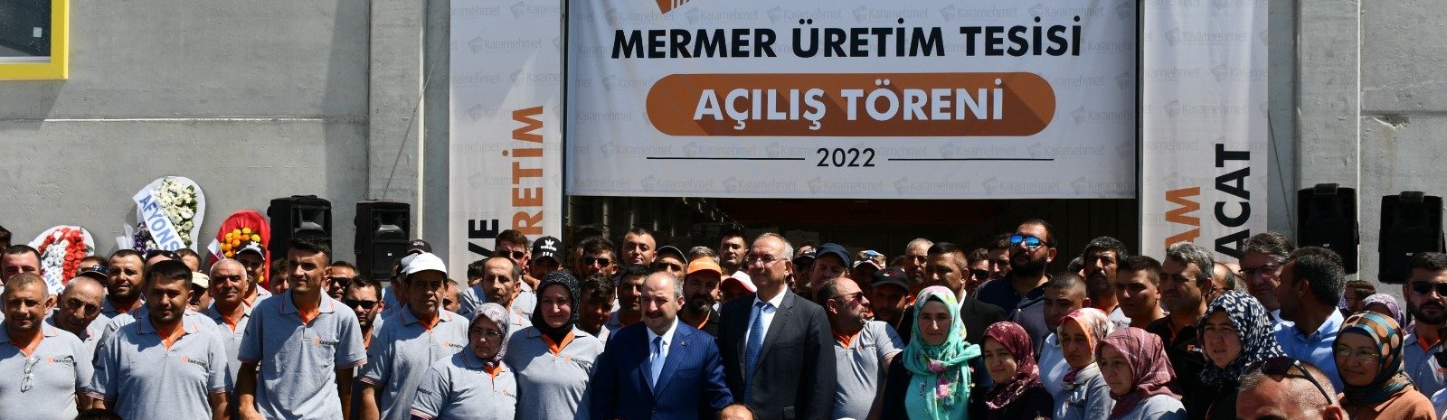 Sanayi ve Teknoloji Bakanı Mustafa Varank, Karamehmet Mermer Fabrikası'nın açılış törenine katıldı.